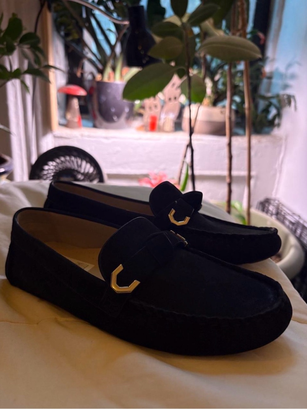 Classic Black Suede Cole Haan Women's Loafers